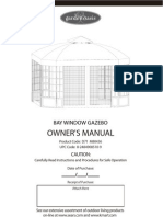 Bay Window Gazebo Assembly and Instructions Manual