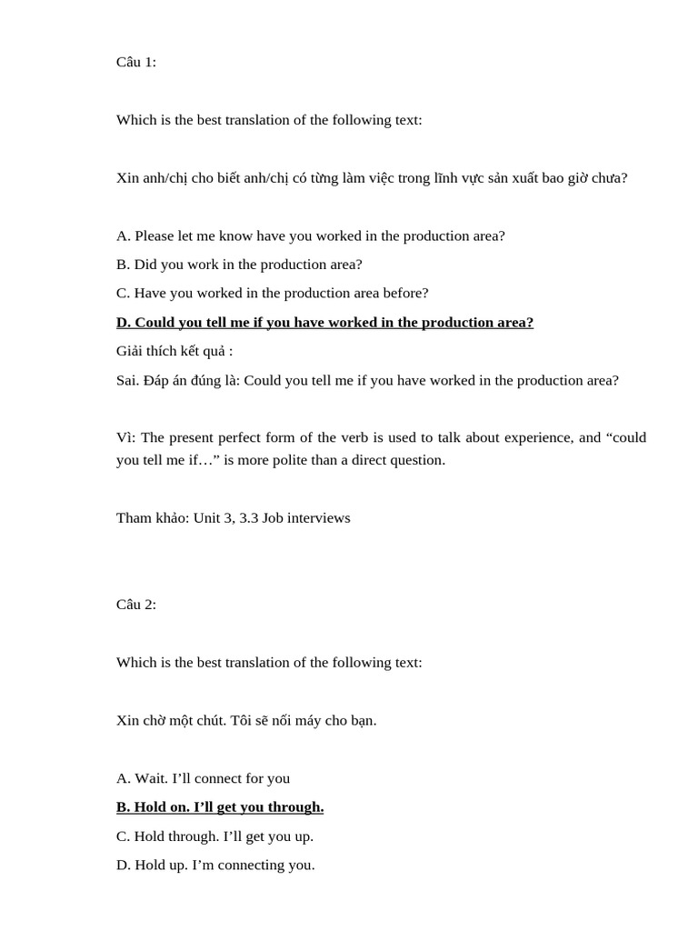 Curated visual reference: Fresh Look at Job Interview Translation Exercises Pdf Language Mechanics