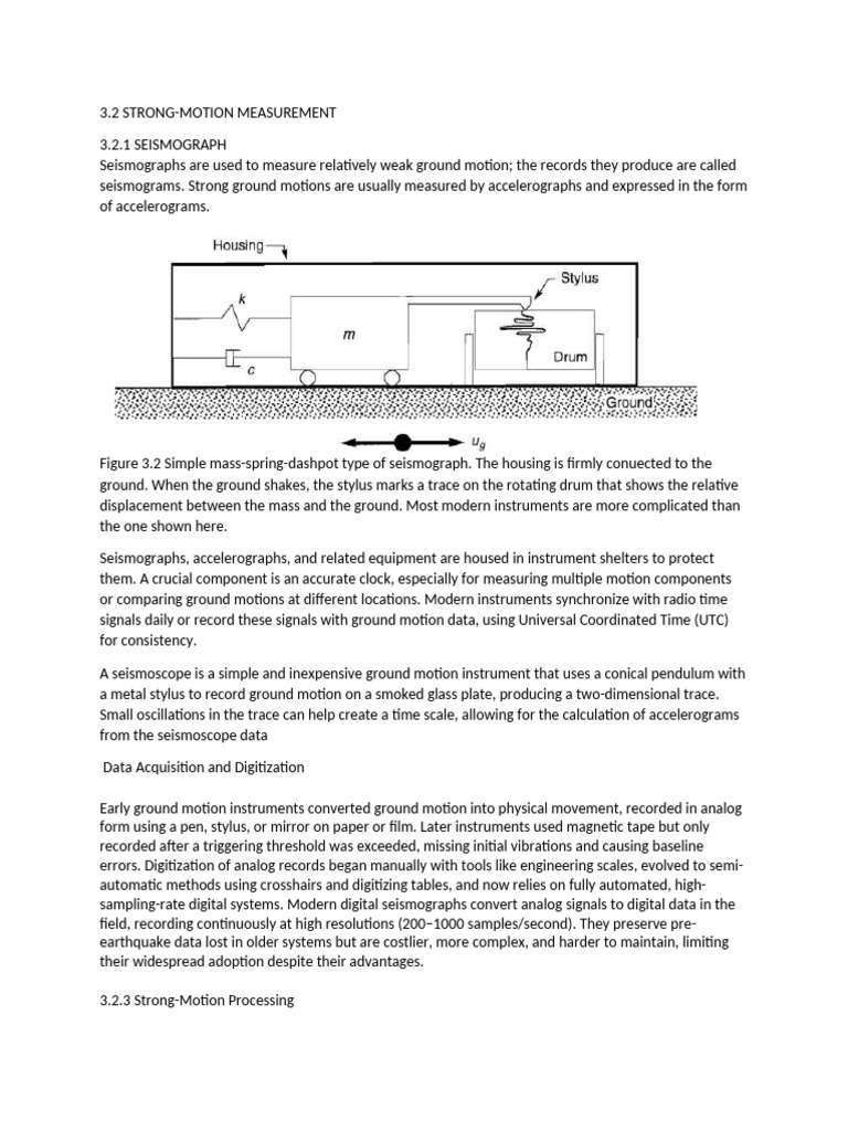 Strong-Motion Measurement Techniques | PDF | Applied And ...