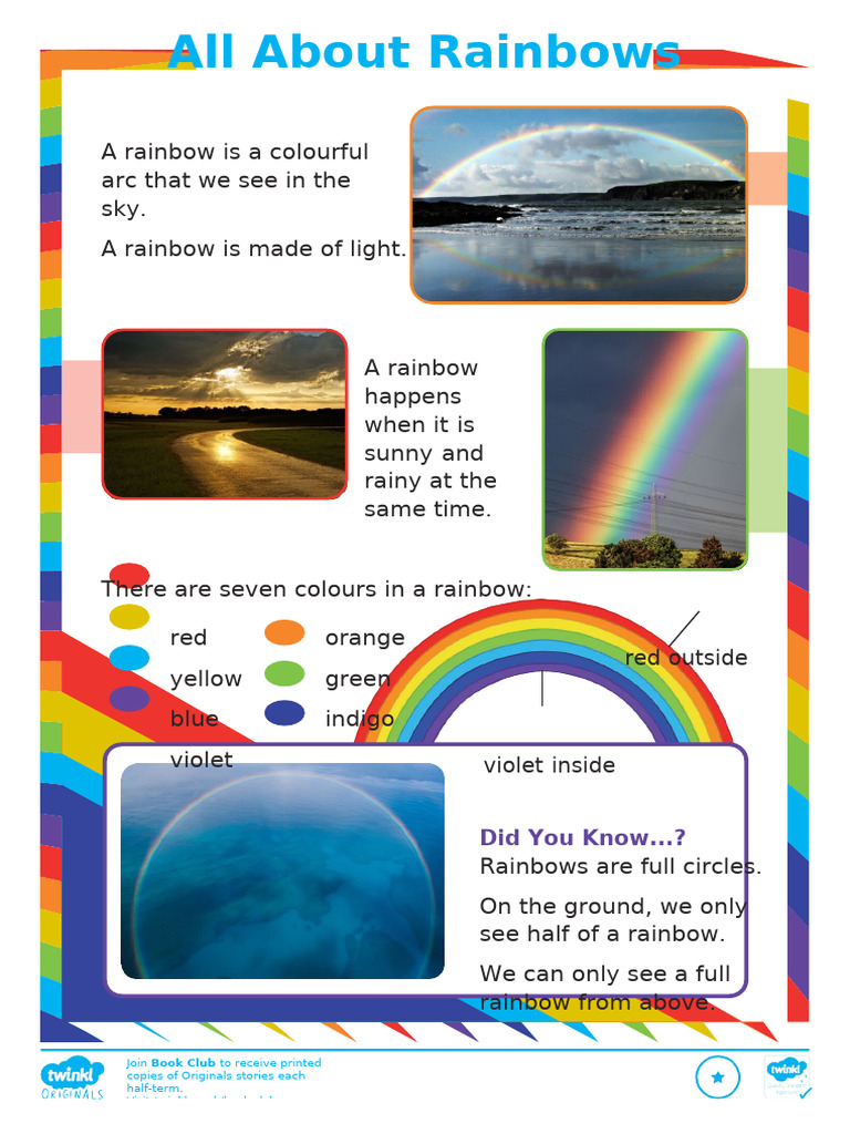Fun Facts About Rainbows for Kids | PDF | Rainbow | Optics