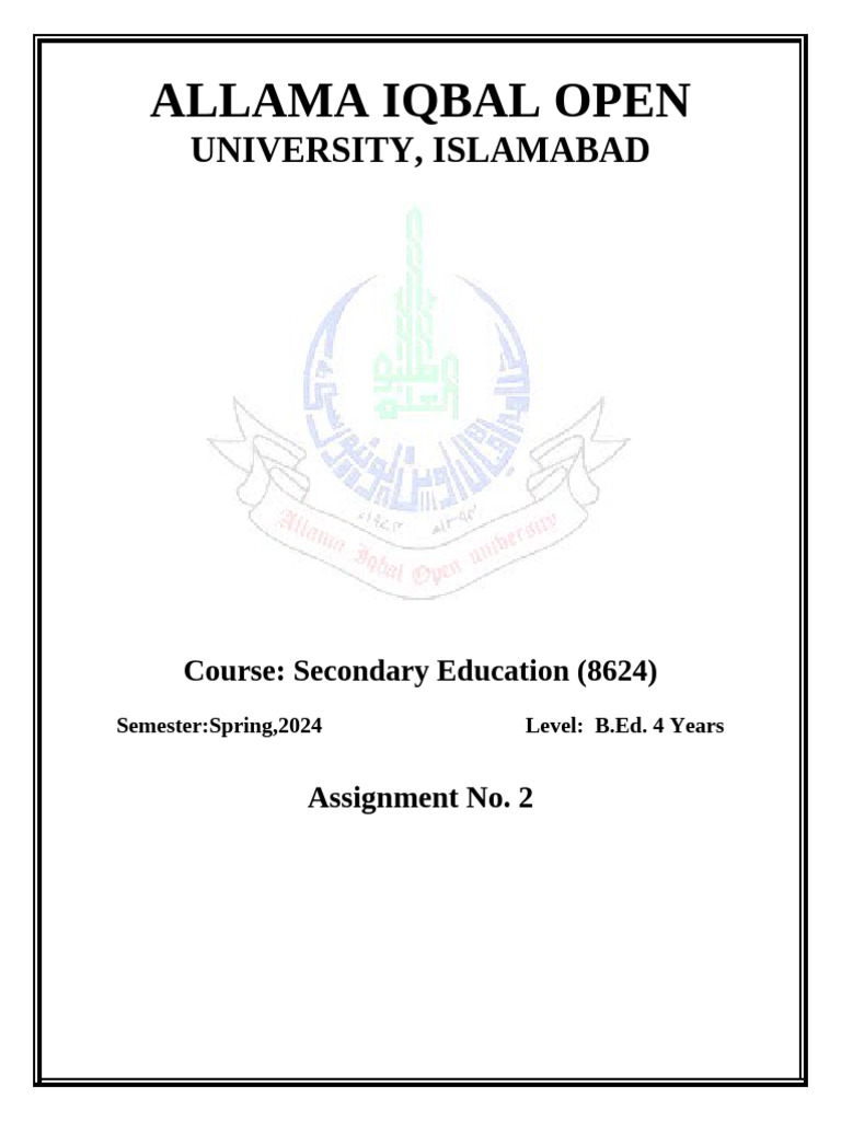 8624 2nd Assignment | PDF | Brainstorming | Teachers