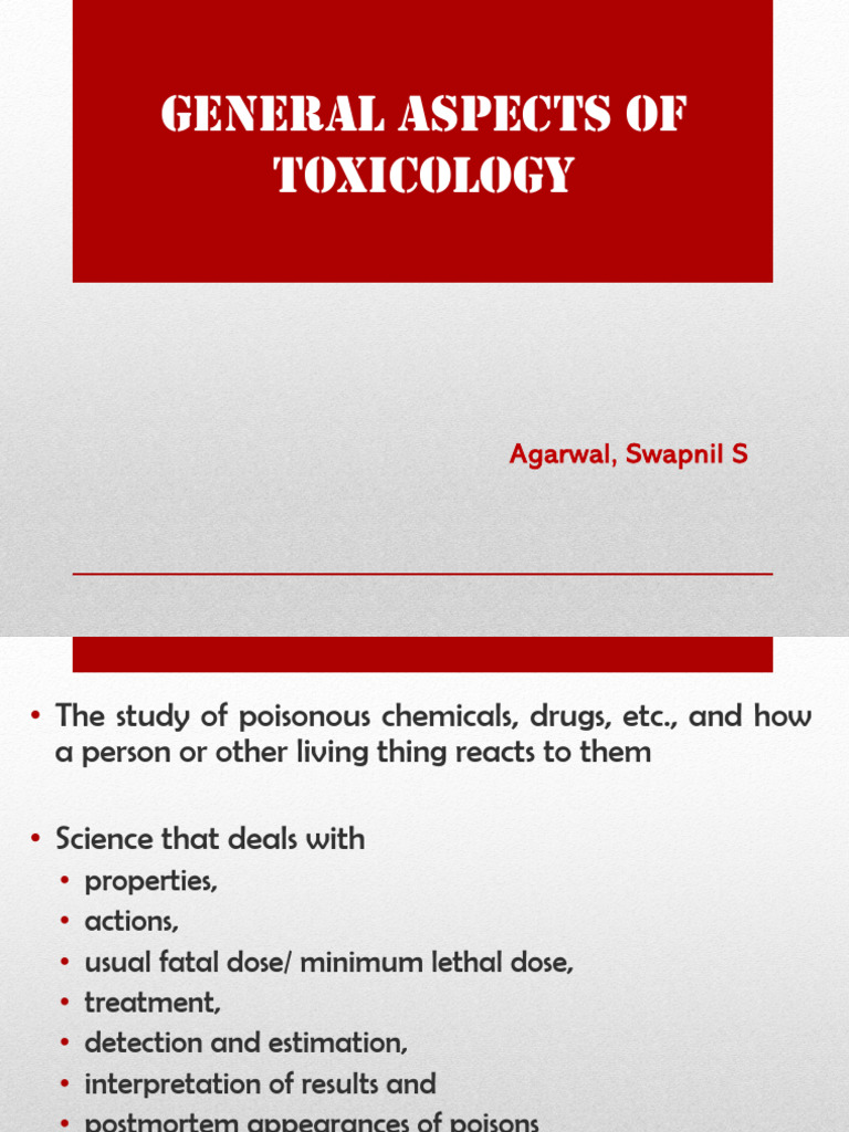 General Aspects of Toxicology | PDF | Poison | Psychoactive Drugs