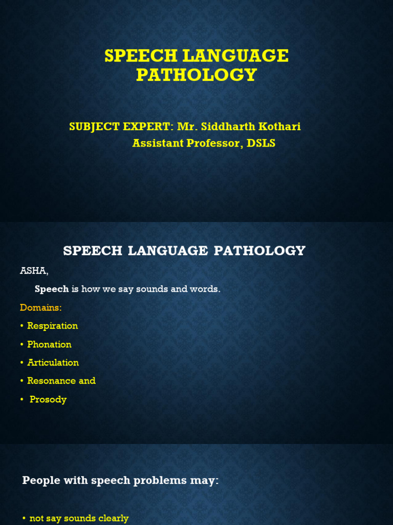 Understanding Speech and Language Disorders | PDF | Speech | Human Voice