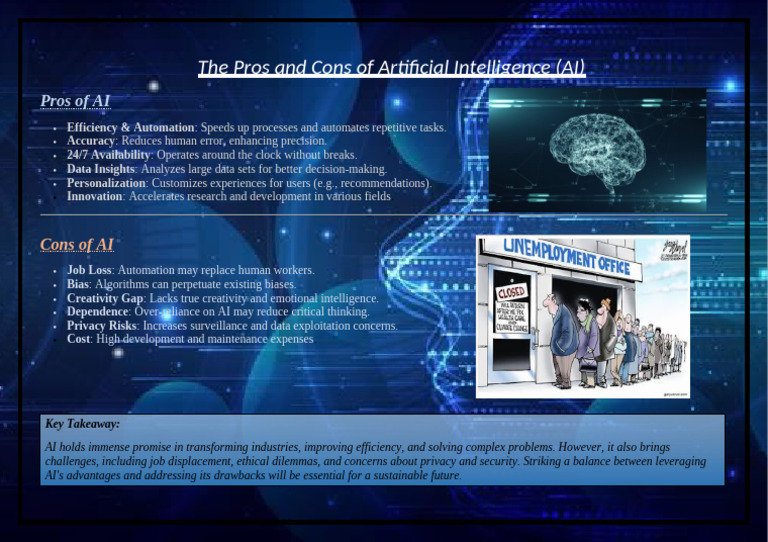 Pros and Cons of Artificial Intelligence | PDF