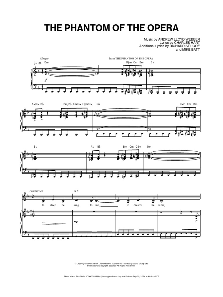 Phantom of the Opera | PDF | Performing Arts | Works About Opera