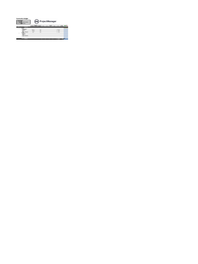 Construction budget pdf