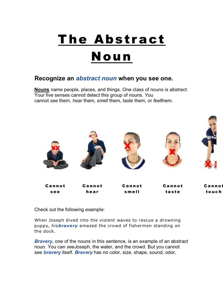 The Abstract Noun | PDF | Abstraction | Noun