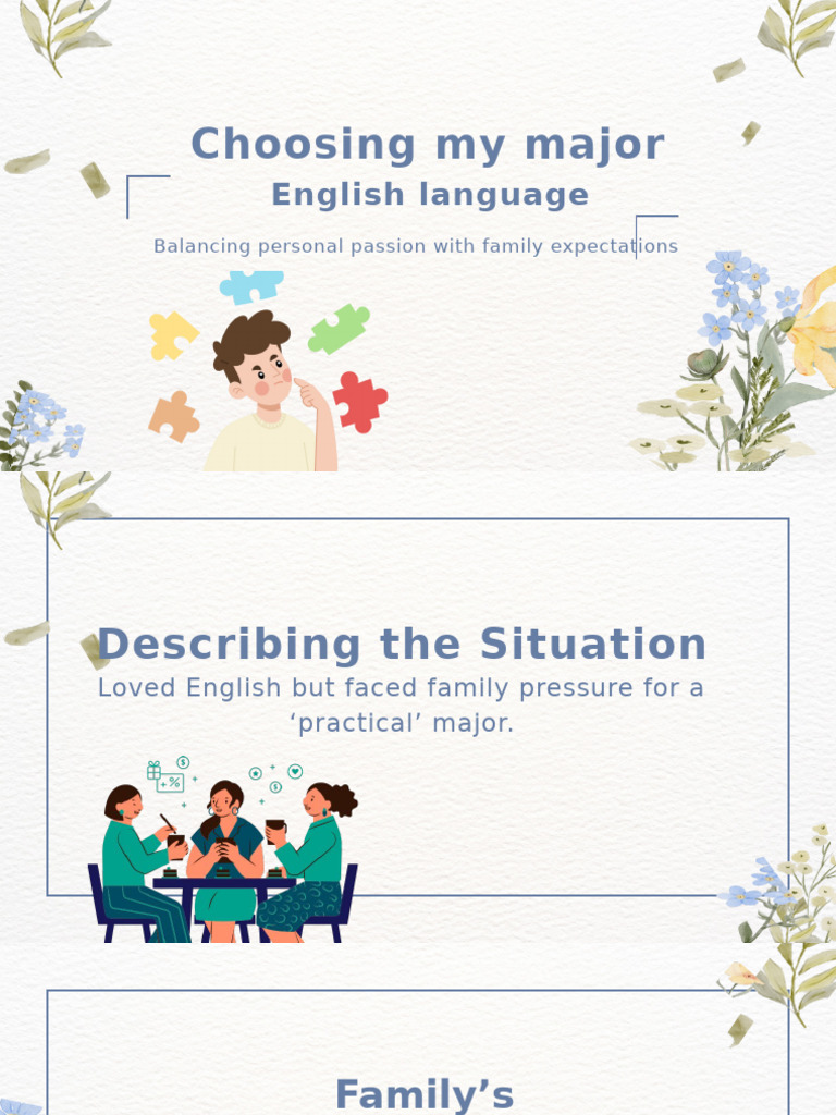 Choosing My Major English Language | PDF