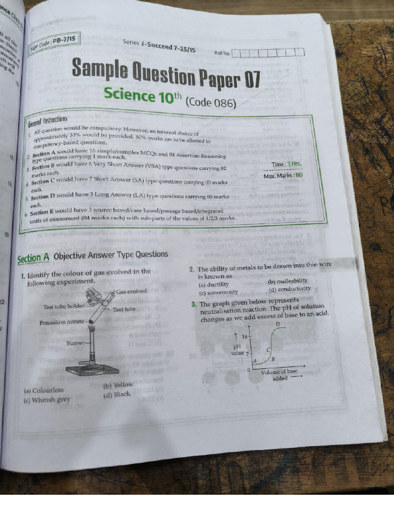 Science Sample Paper | PDF