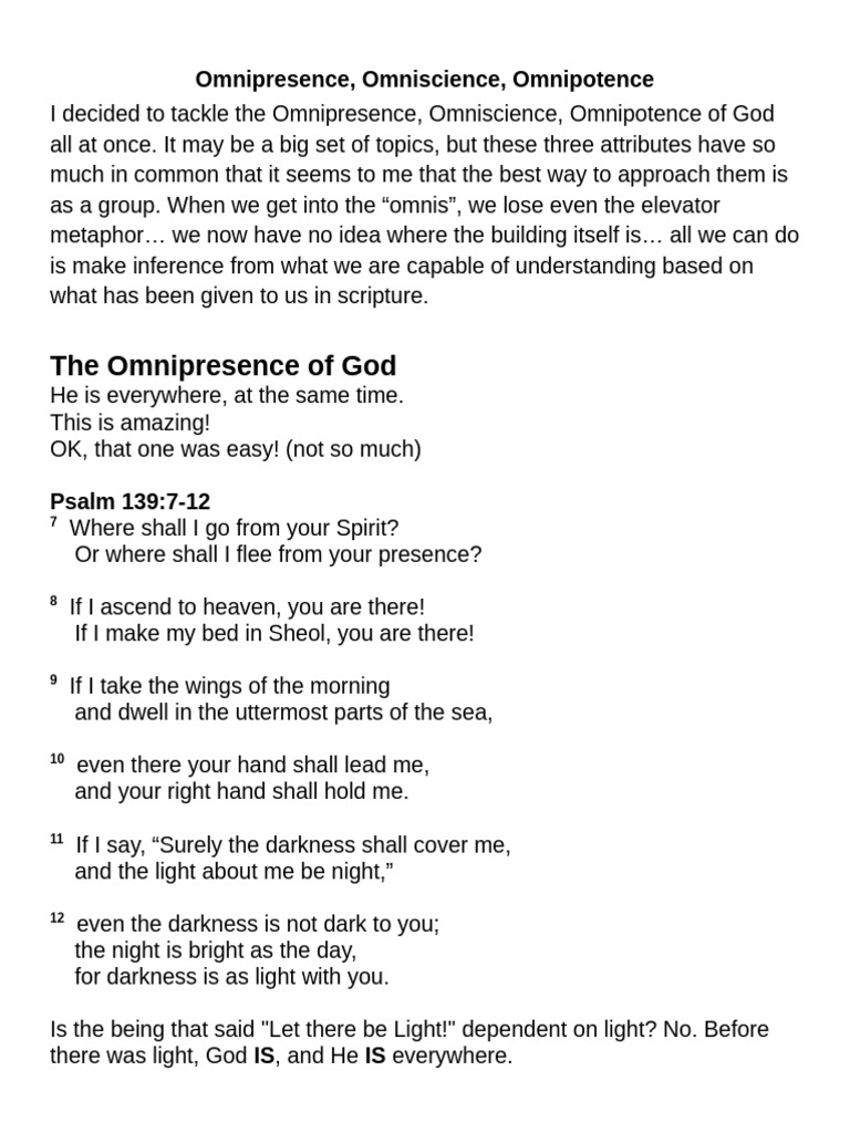 Understanding God's Omnipotence | PDF | Heaven | Prophecy