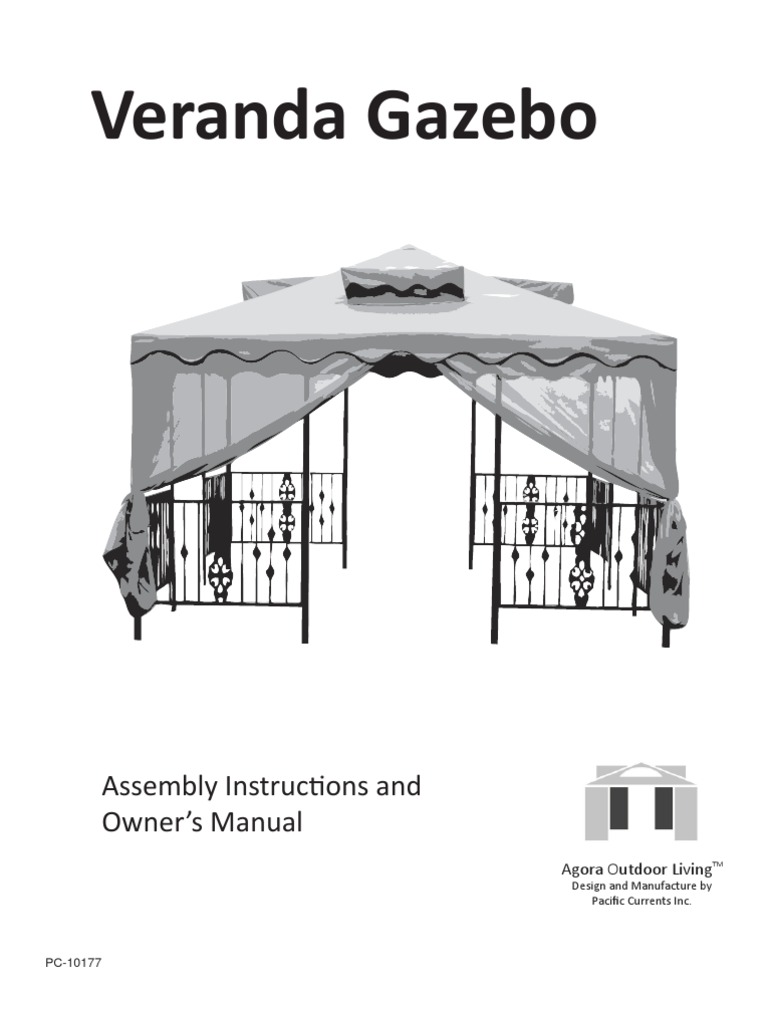 Veranda Gazebo Assembly Manual PDF Barbecue Grill Snow