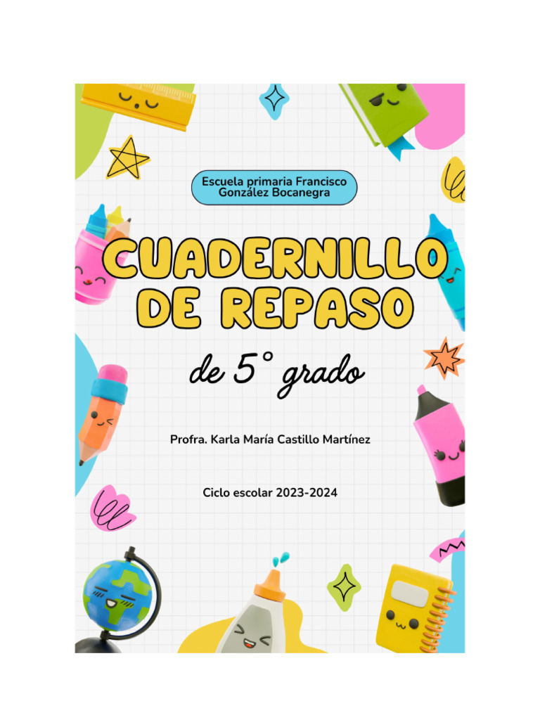 Cuadernillo de Repaso para Alumnos Con Rezago 5 Grado | PDF