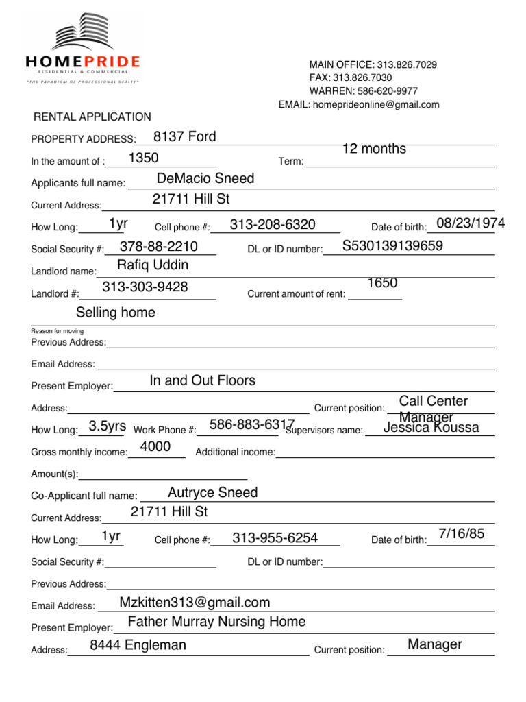 Rental Application Requirements and Info | PDF