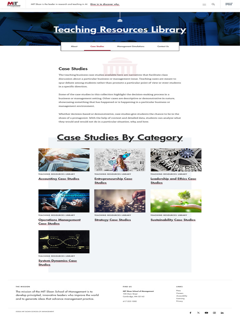 MIT Sloan Case Studies Collection | PDF