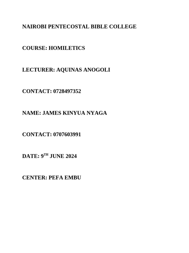 Essentials of Effective Homiletics | PDF | Sermon | Expository Preaching