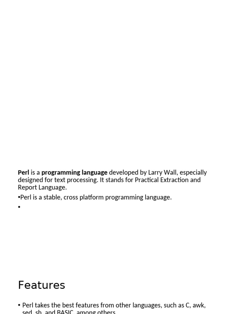 Introduction to Perl Programming | PDF