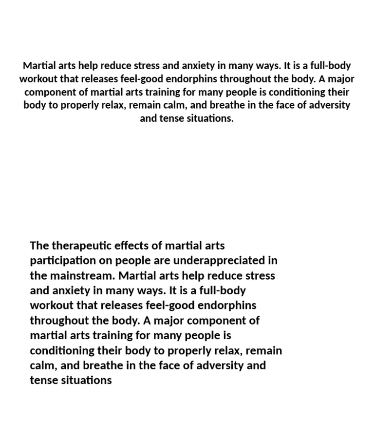 Karate and Your Anxiety | PDF