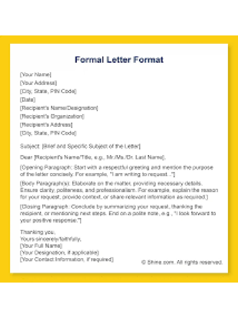 Formal Letter | PDF