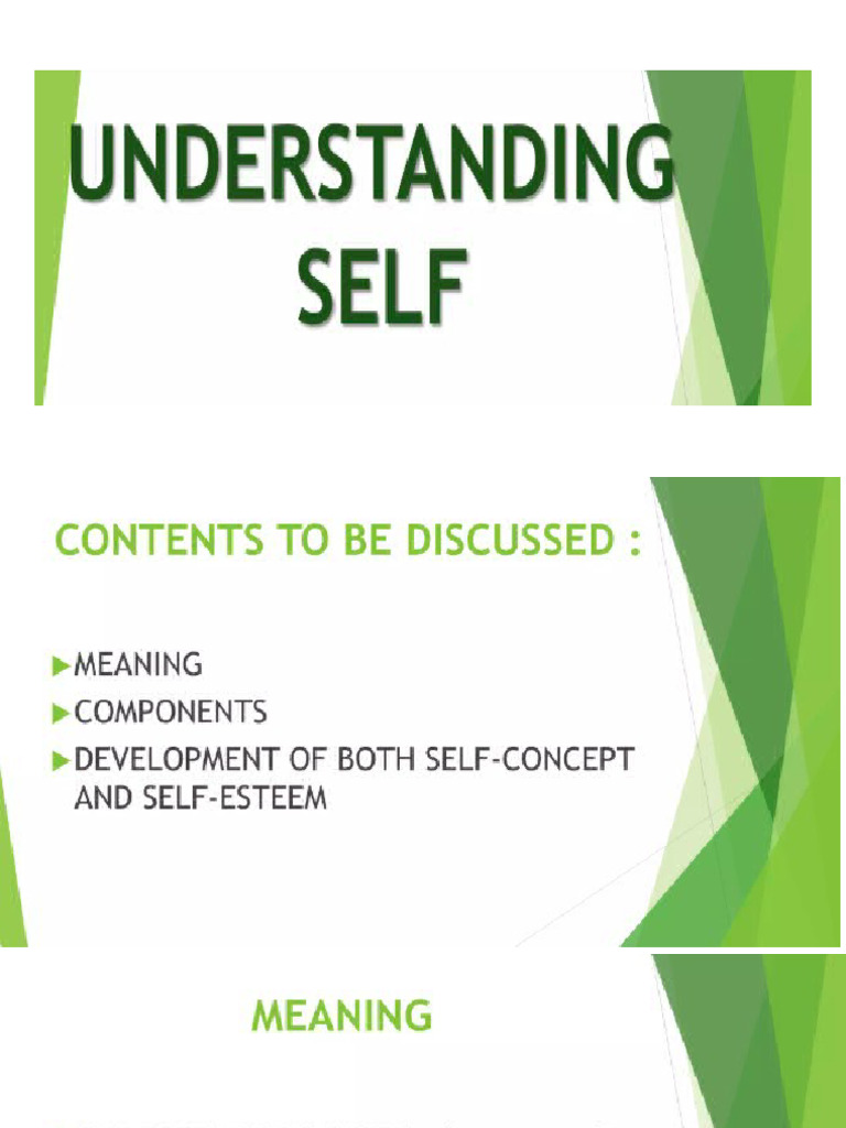 Lesson 1. The Self Concept | PDF