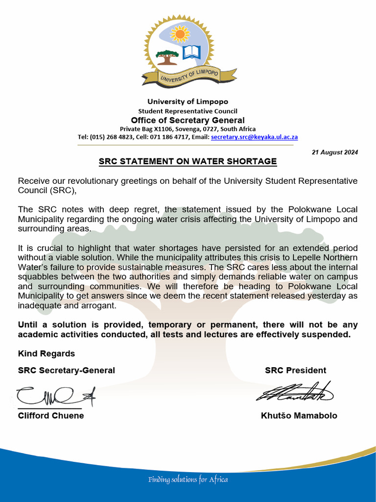 SRC Statement To Students | PDF