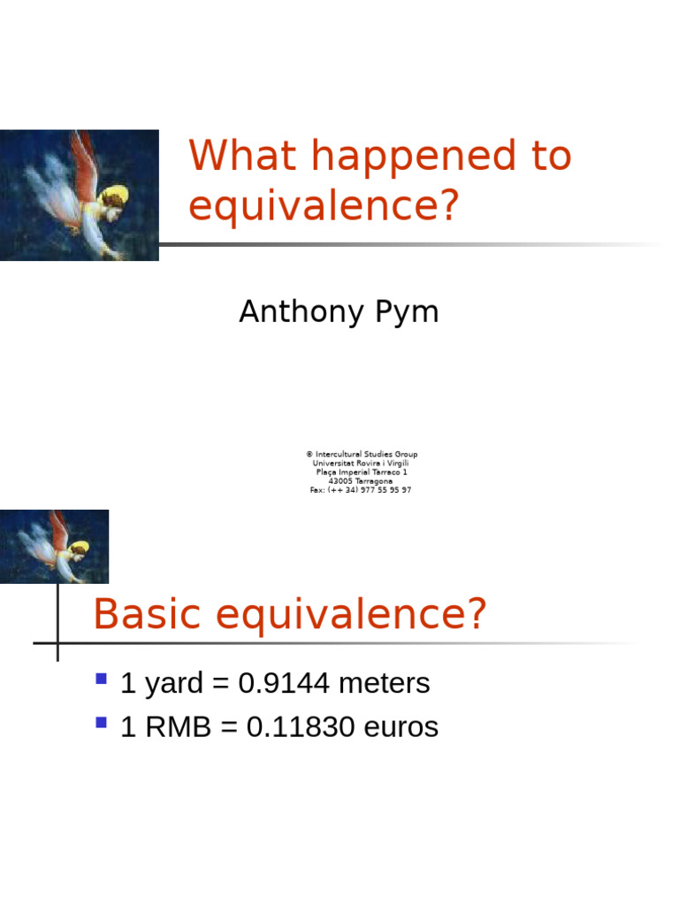 Understanding Translation Equivalence | PDF