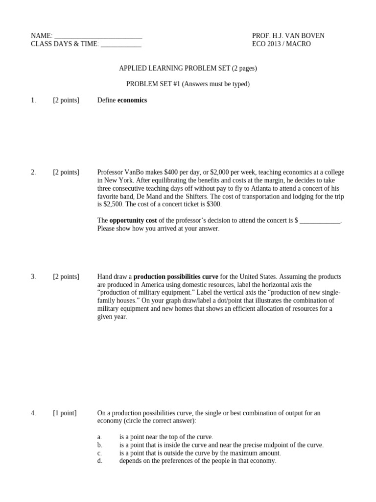 Eco 2013 problem sets pdf fiscal multiplier consumer price index