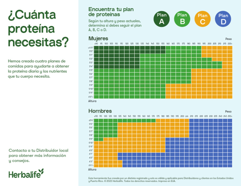 Da Meal Plan Protein Chart Es | PDF