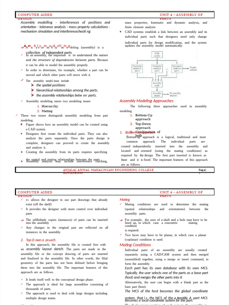 PDF Unit IV Assembly of Parts PDF | PDF | Matrix (Mathematics ...