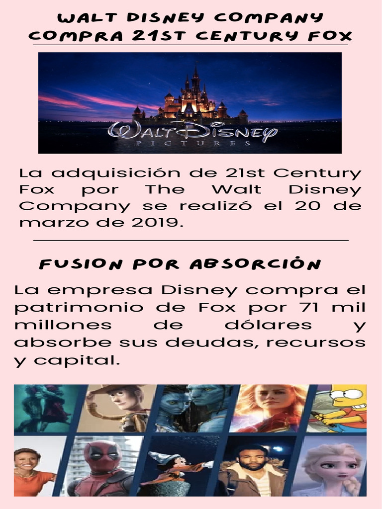 Adquisición de 21st Century Fox por Disney | PDF