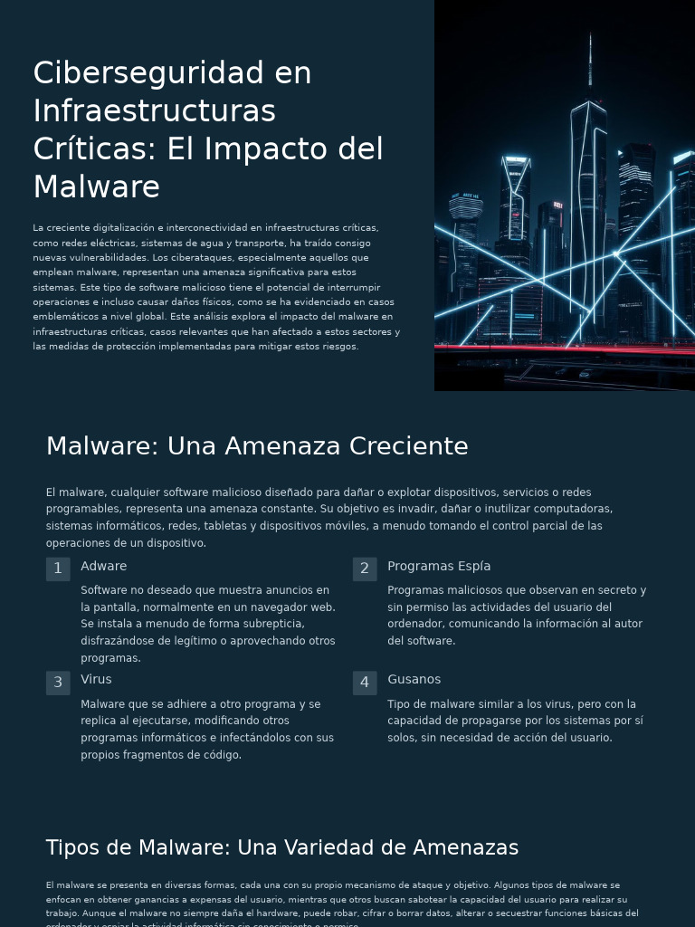 Ciberseguridad en Infraestructuras Criticas El Impacto Del Malware ...