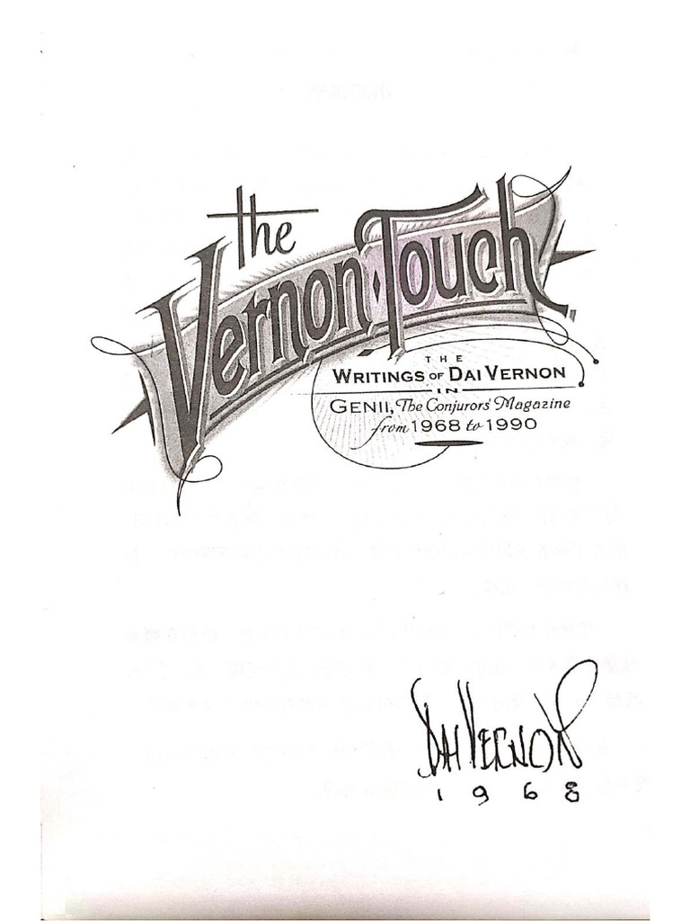 The Vernon Touch（中文） | PDF