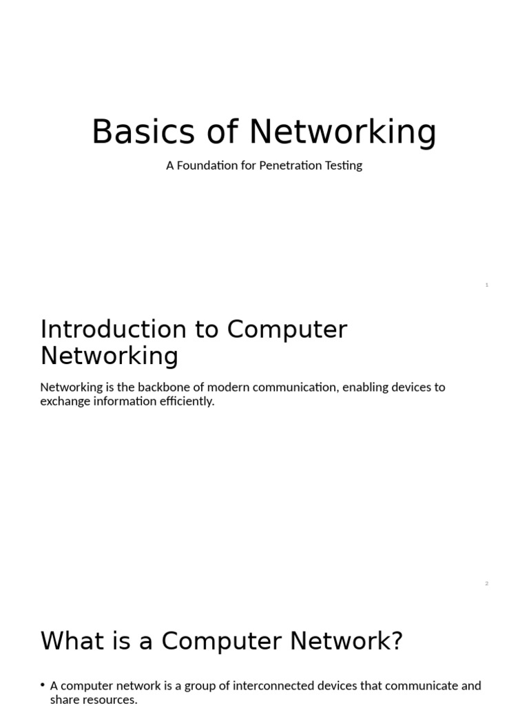 Basics of Networking | PDF | Computer Network | Internet Protocol Suite