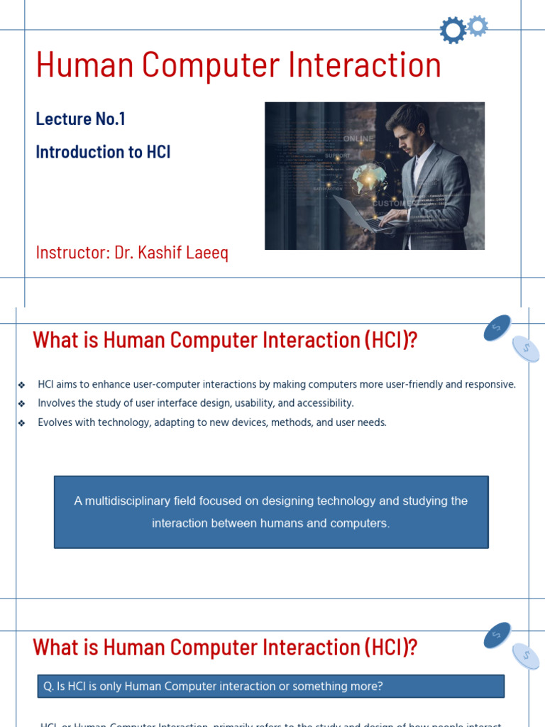 HCI Lec.01.pptx | PDF | Human–Computer Interaction | Usability