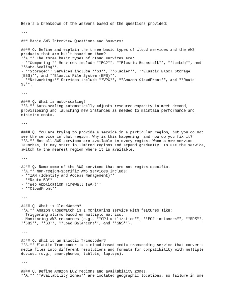 Aws interview tanvir sir pdf network architecture online services