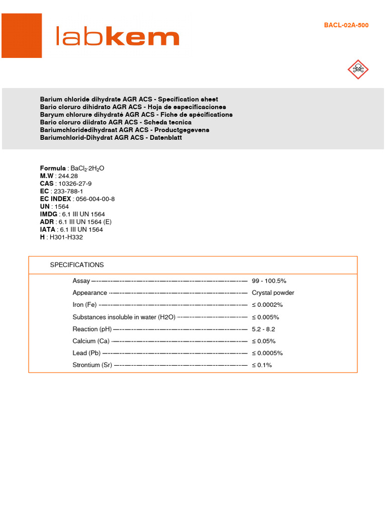 Bacl-02a-500 22G35428 | PDF