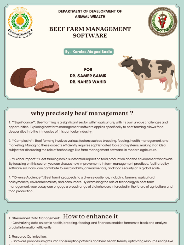 Beef Farm Management Software Benefits | PDF | Internet Of Things ...