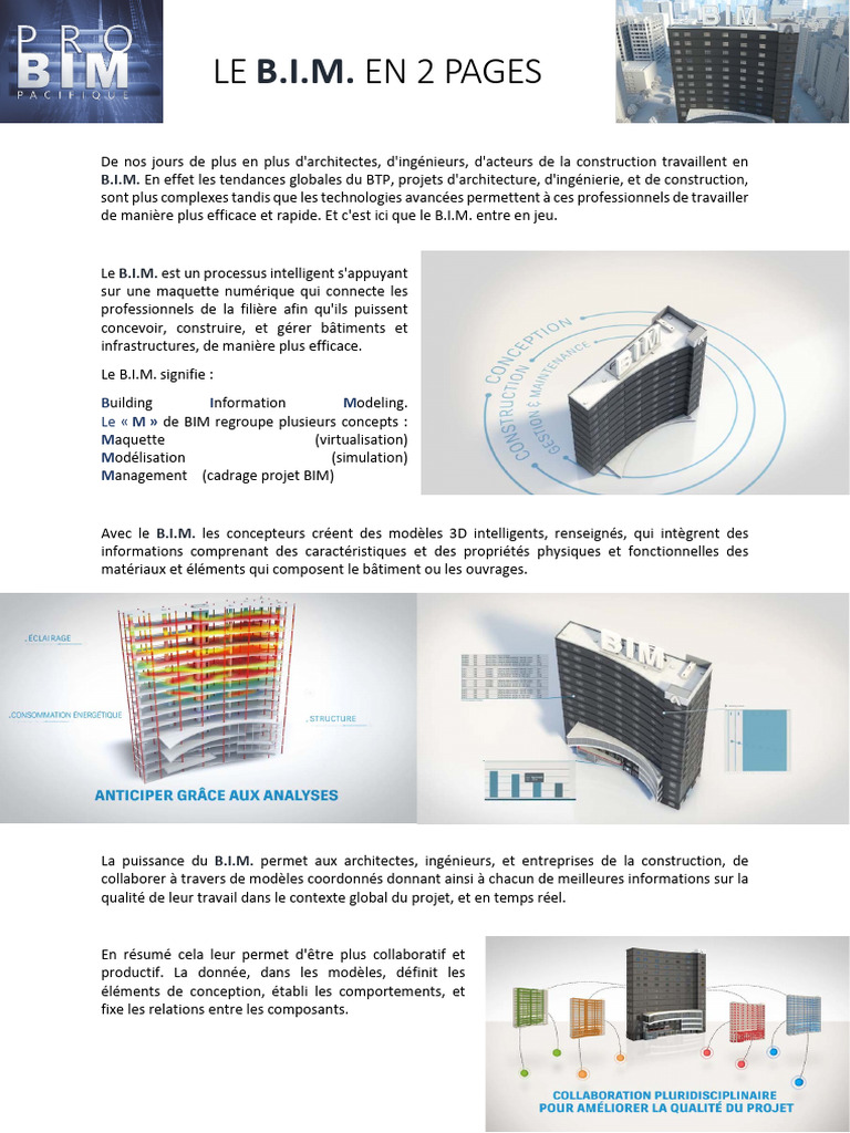 Comprendre le B.I.M. en 2 pages | PDF | Building information modeling
