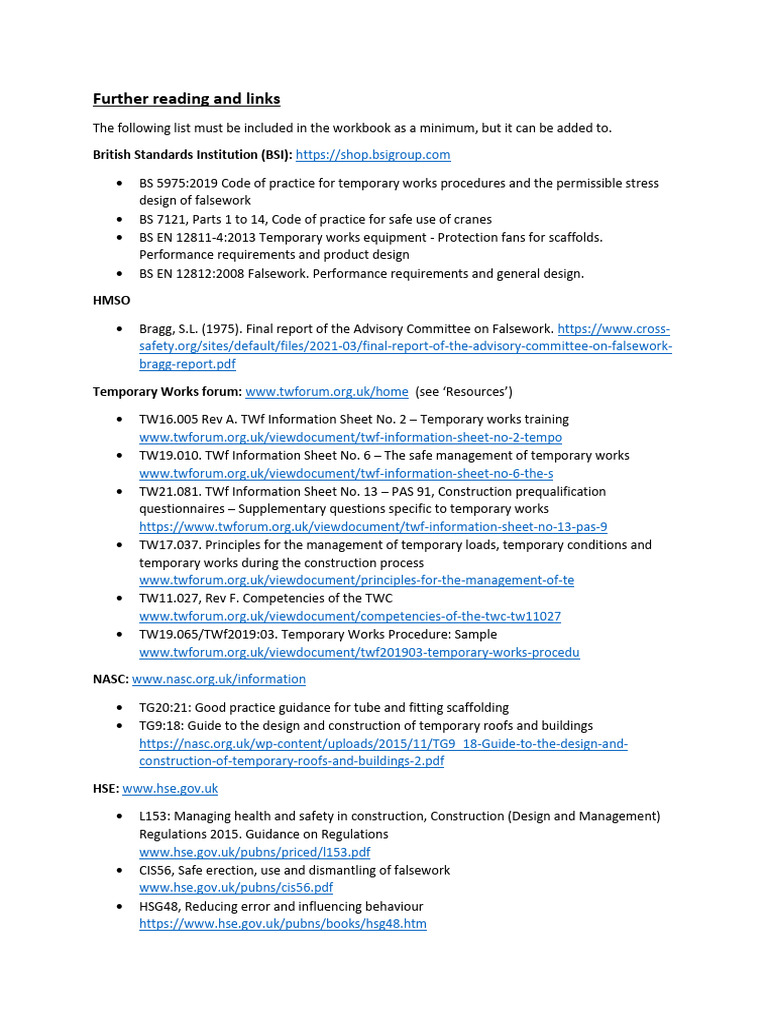 Citb10 Further Reading & Links | PDF