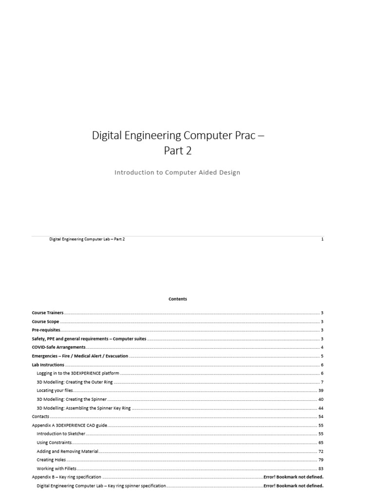 3D Modelling in Digital Engineering Lab | PDF | 3 D Computer Graphics ...