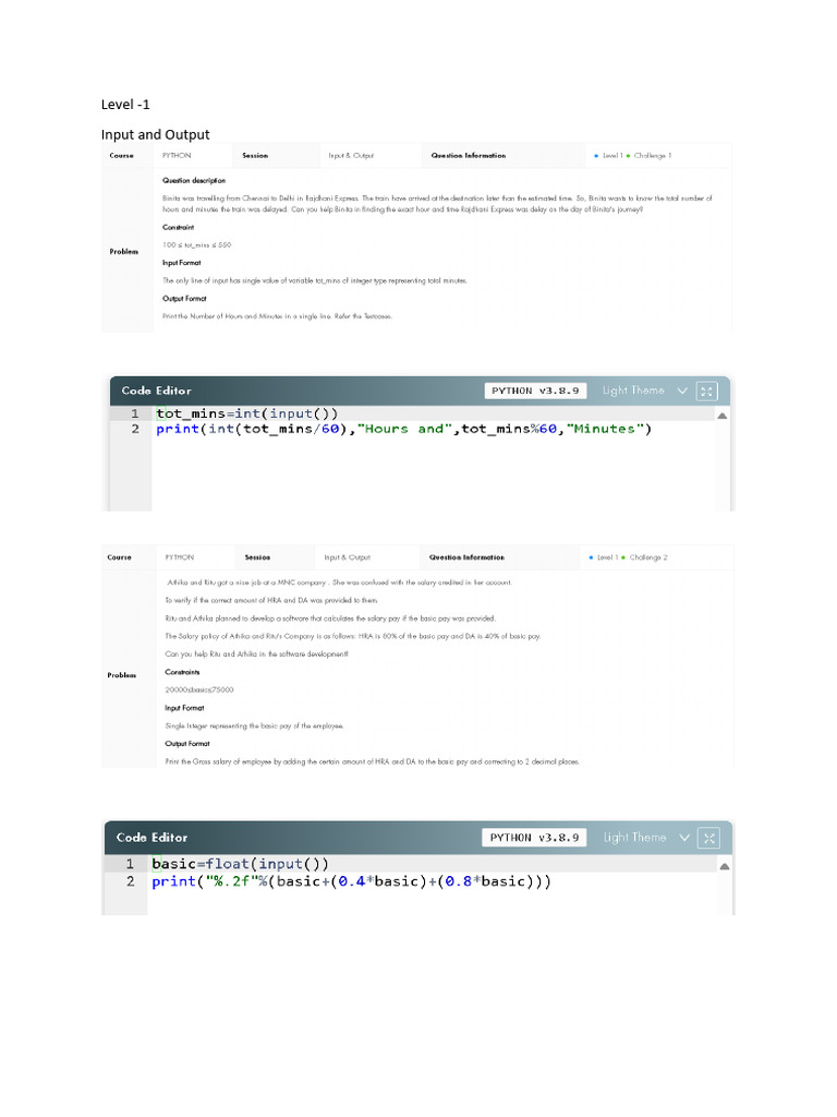 Input, Output, and Control Structures | PDF