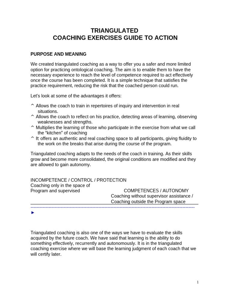 Triangulated Coaching for Trainees | PDF | Learning | Cognition
