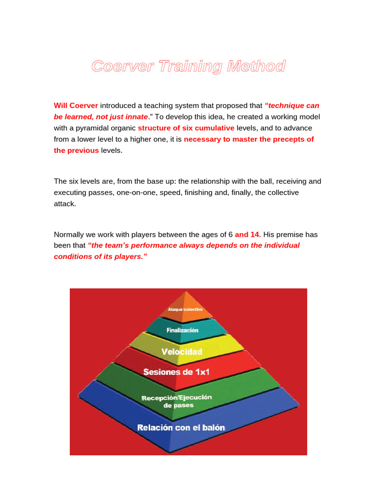 Coerver Training Method Overview | PDF | Decision Making | Cognition