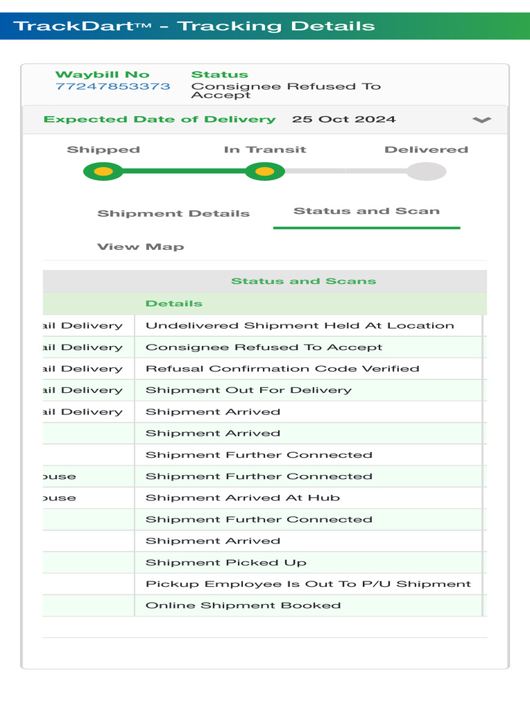 TrackDartResultThirdParty - Bluedart | PDF