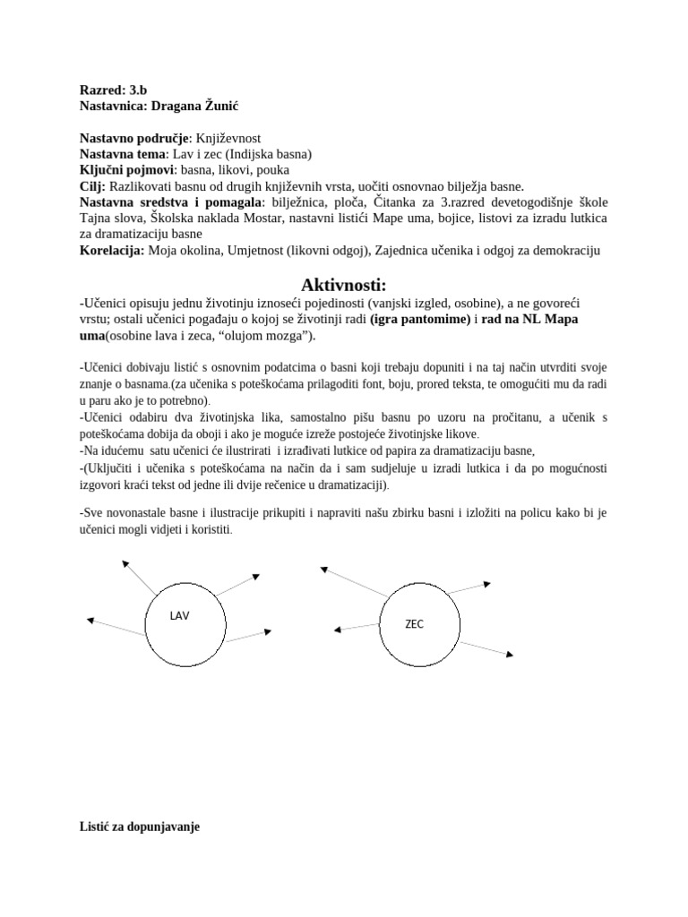 LAV I ZEC, Basna | PDF