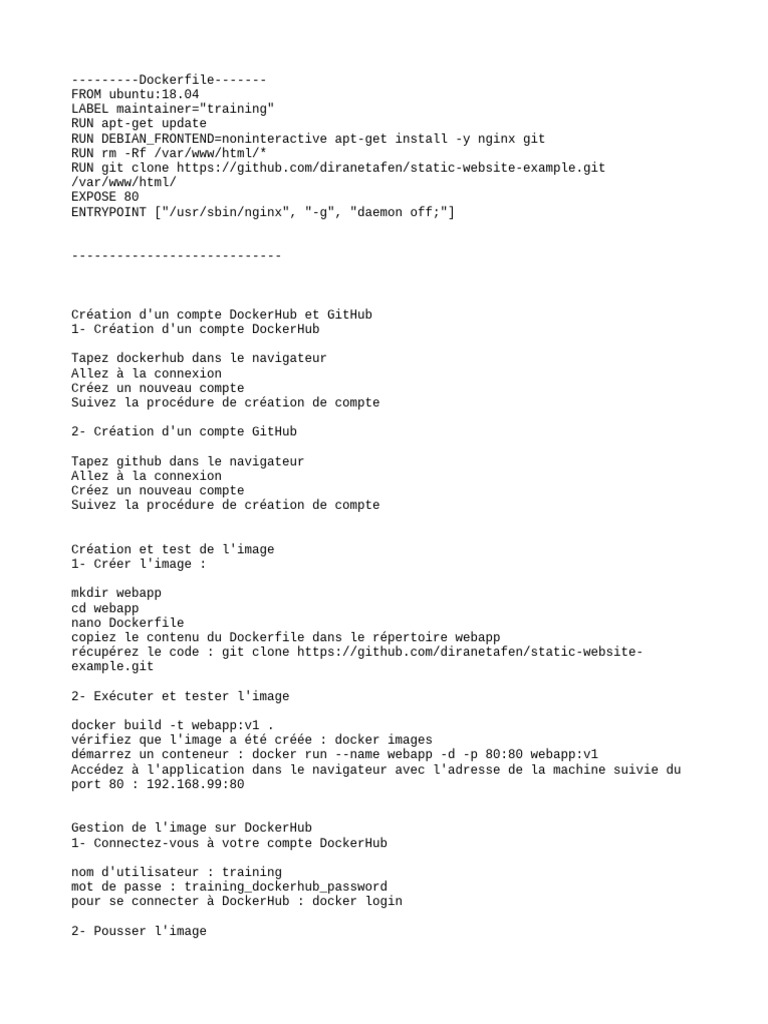 Note TP Dockerfile | PDF