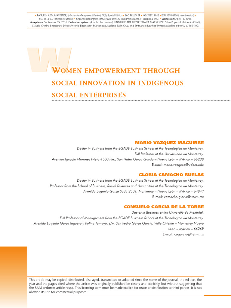 Women Empowerment in Indigenous Enterprises | PDF | Social ...
