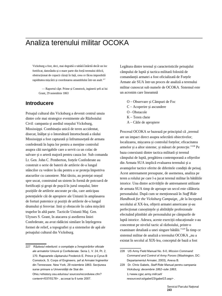 Analiza Terenului Militar OCOKA | PDF