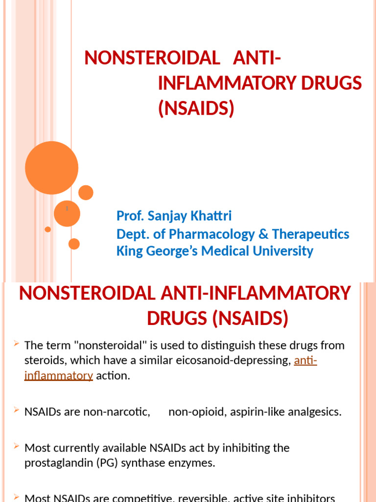 Overview of Nonsteroidal Anti-Inflammatory Drugs | PDF | Nonsteroidal ...