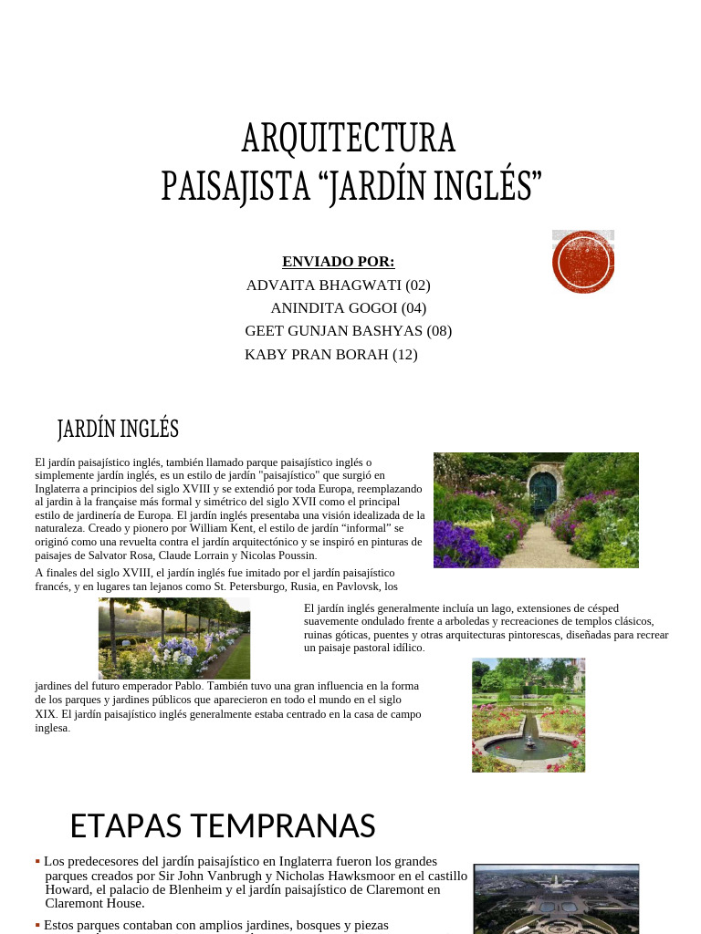 Jardín Inglés: Estilo y Características | PDF | Jardines