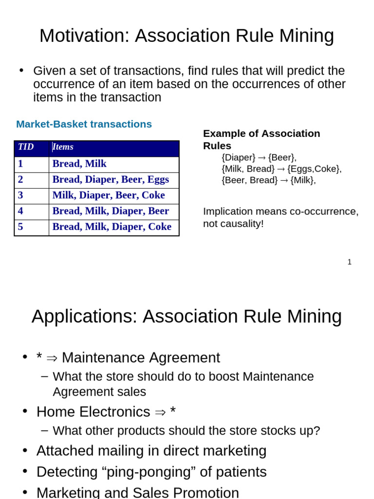 Association Rule Mining Explained | PDF | Algorithms And Data ...